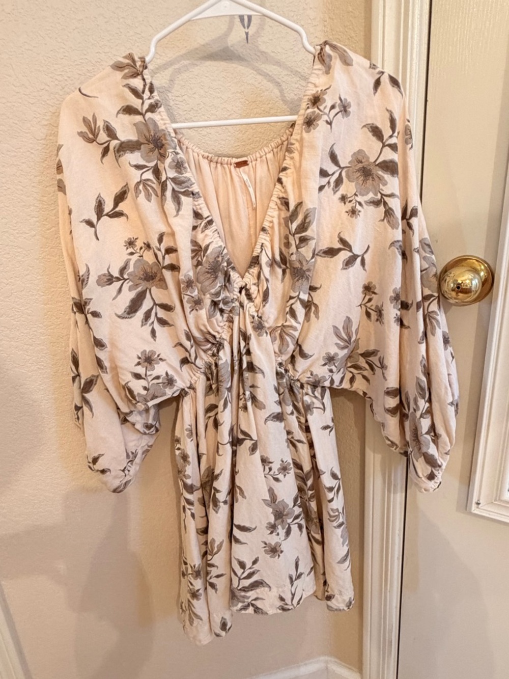 New Free People ‘Keep You  Linen summer Floral Dress